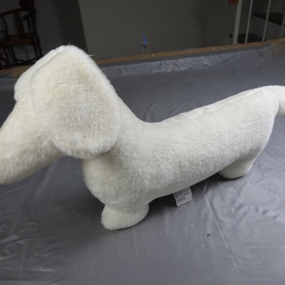 Martha Stewart Other - Martha Stewart Collection Plush White Dachshund Dog Pillow Macy's Exclusive 24"